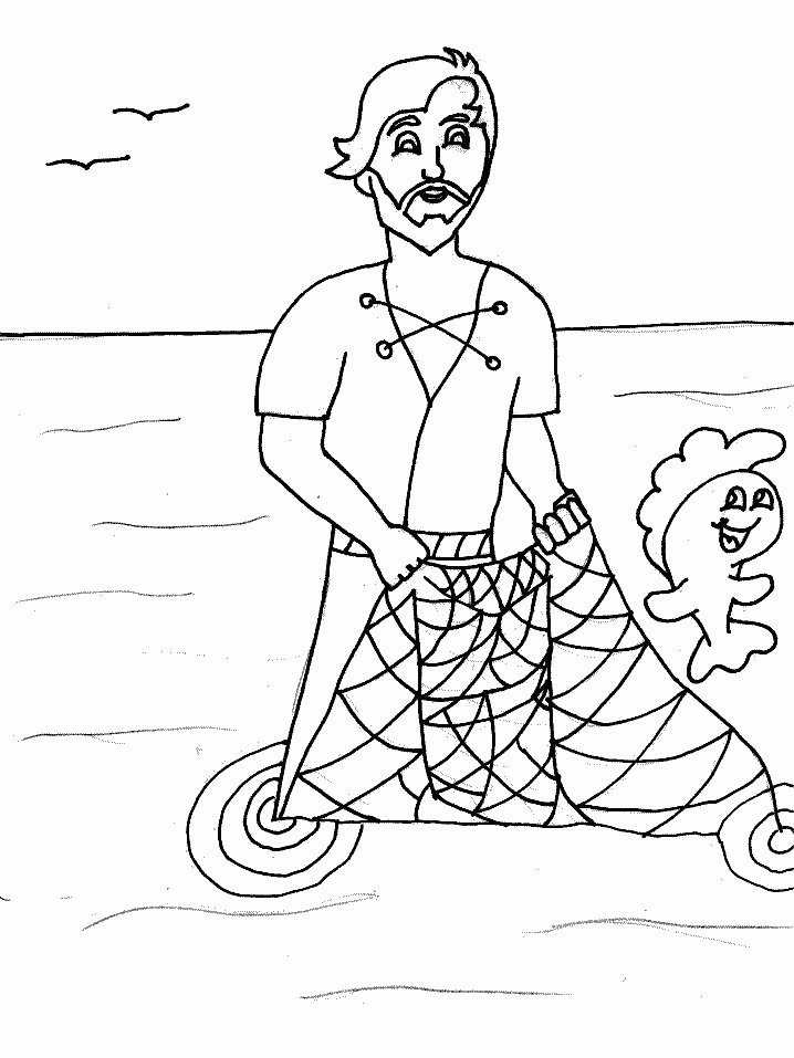 Nw Peterfishing Bible Coloring Pages