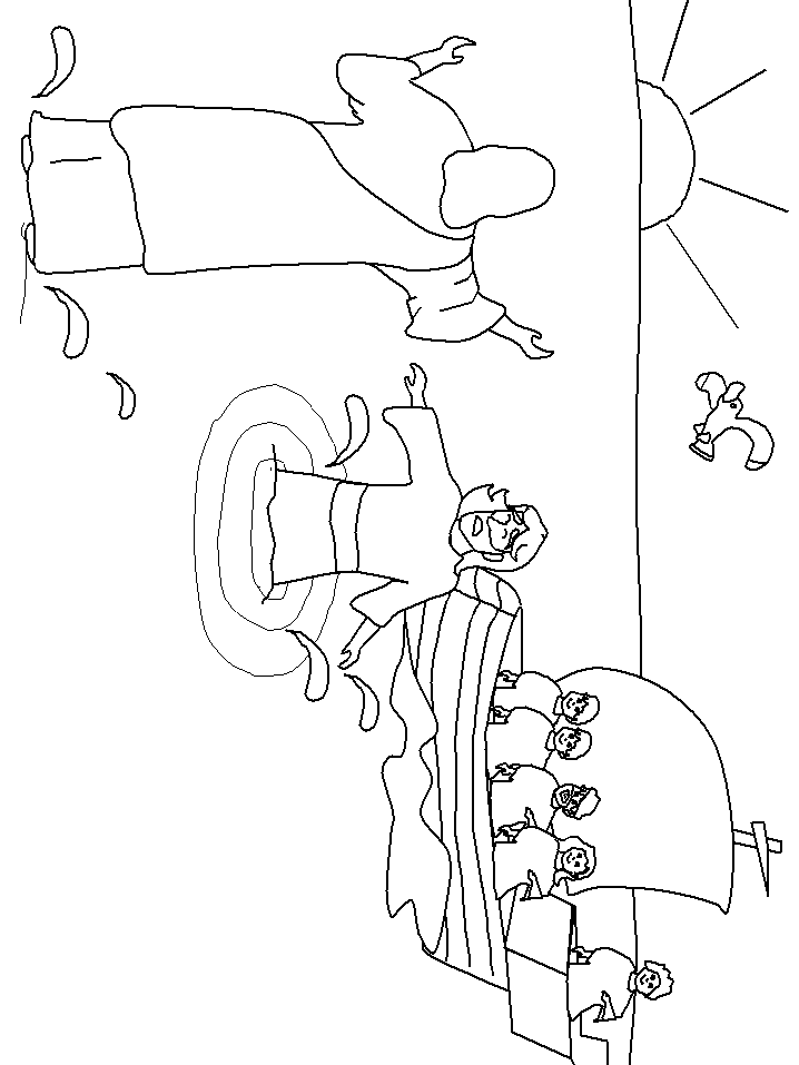 Nw Walkonwater Bible Coloring Pages