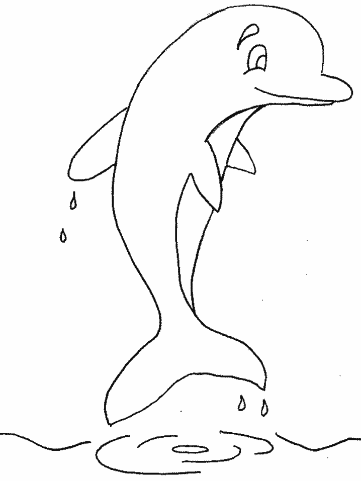 Printable Dolphin Coloring Pages