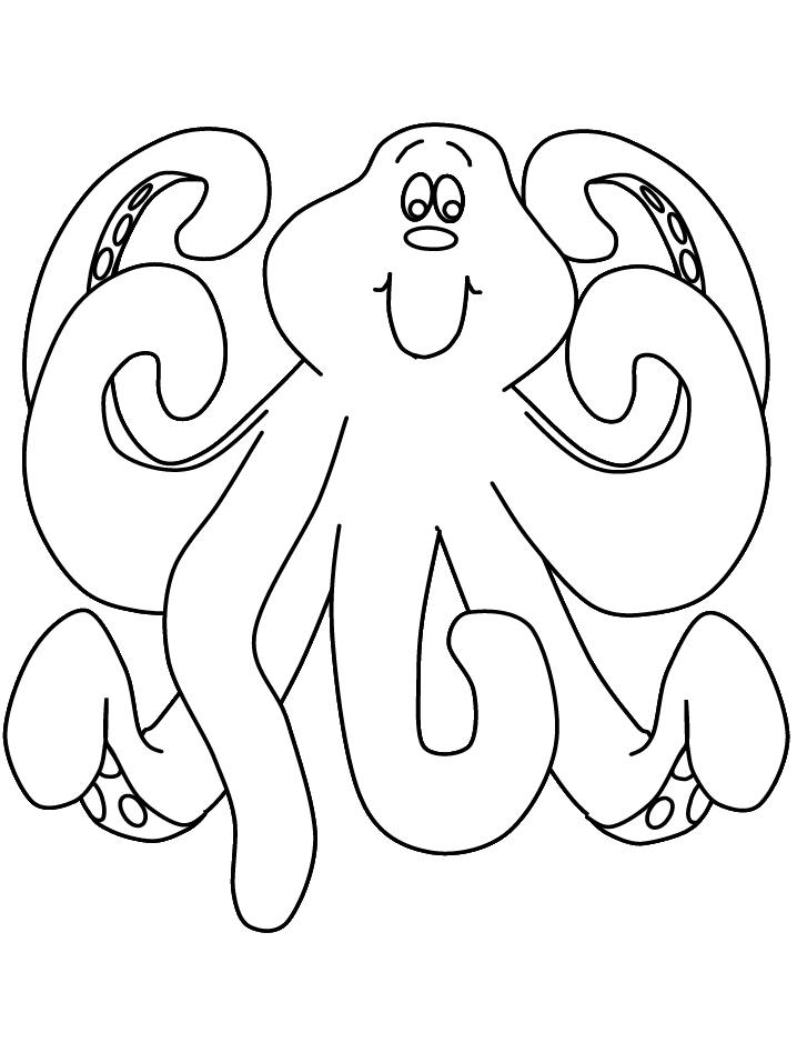 Ocean Octopus Animals Coloring Pages | Coloring Page Book