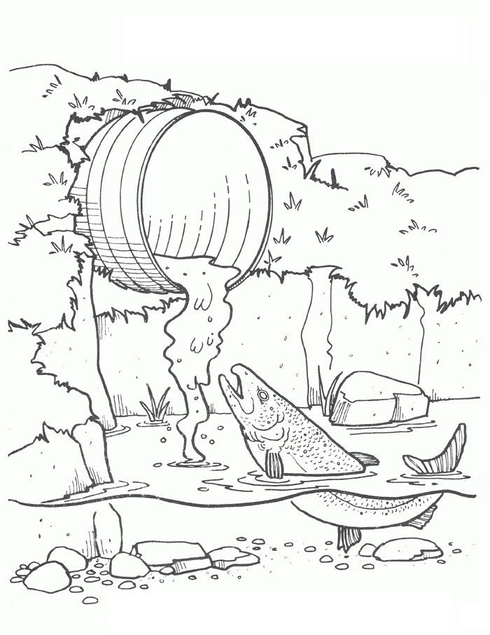 ocean pollution water pollution coloring pages