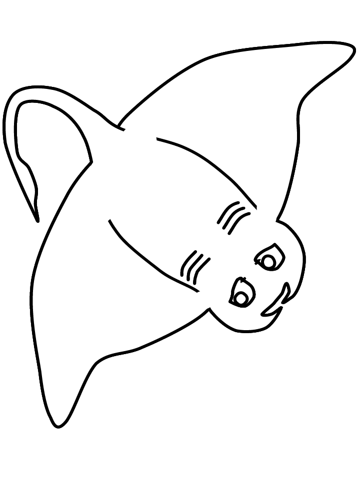 Ocean Ray Animals Coloring Pages
