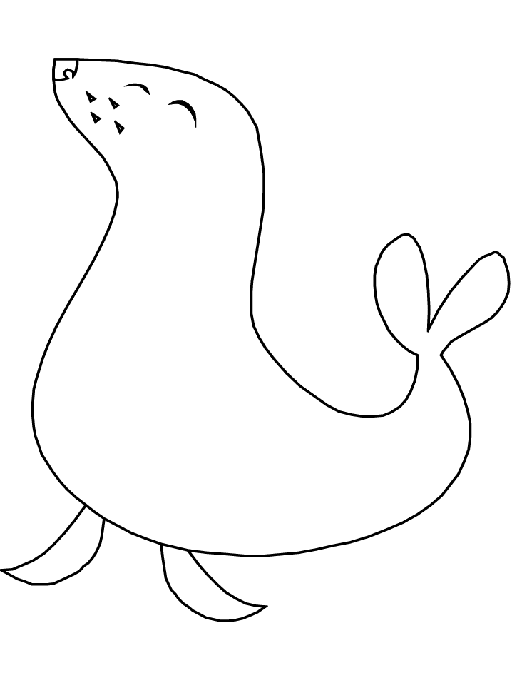 ocean seal coloring page