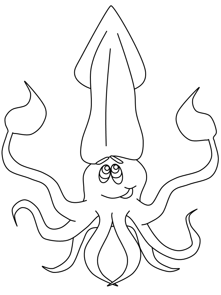 Giant Squid Coloring Pages