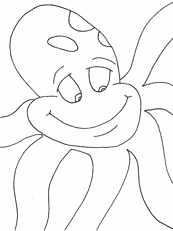 Octopus Head Coloring Pages