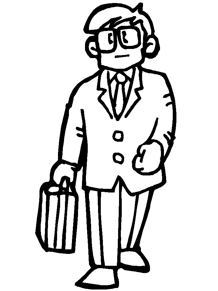 Office Worker Coloring Pages