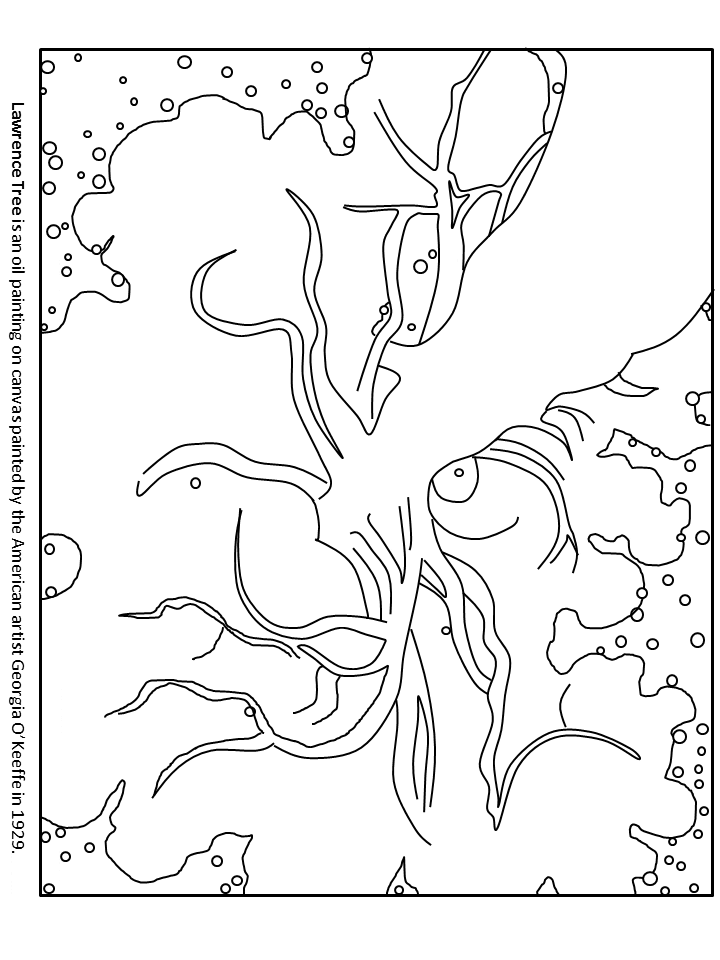 Okeeffe Lawrence_tree Usa Coloring Pages