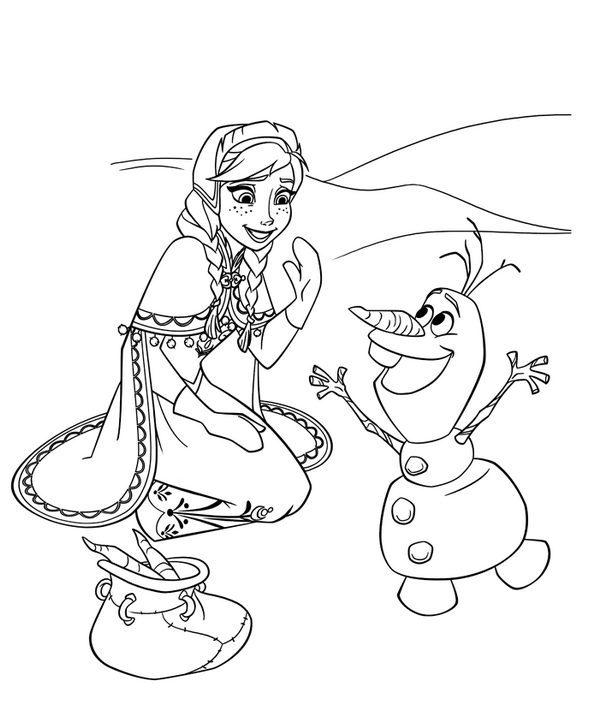Frozen Olaf coloring page