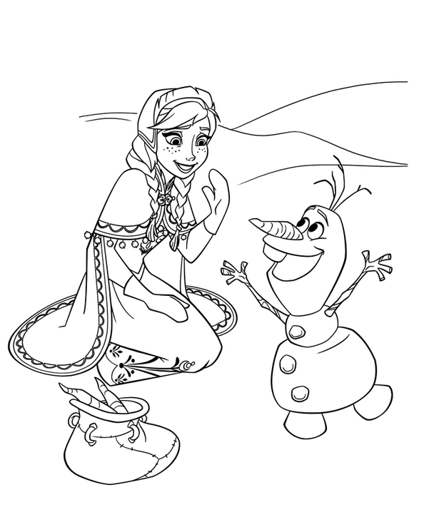 Frozen Olaf coloring page