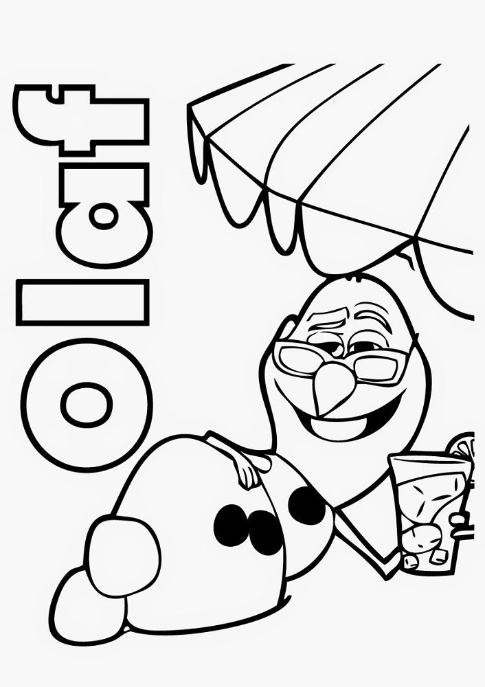 olaf in water coloring pages