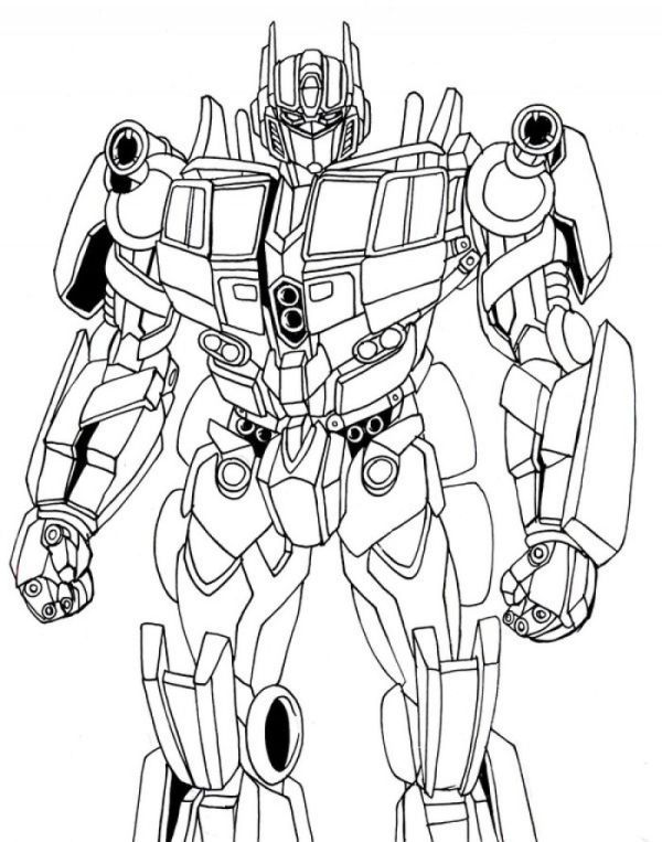 Optimus Prime Coloring Page