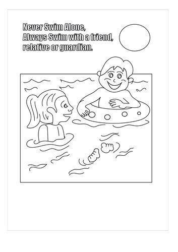 outdoor water safety coloring pages