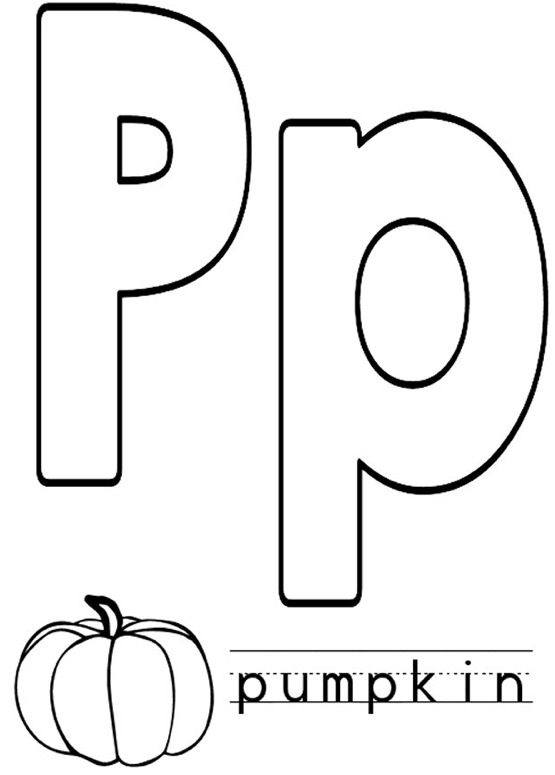 P Coloring Page coloring page & book for kids.