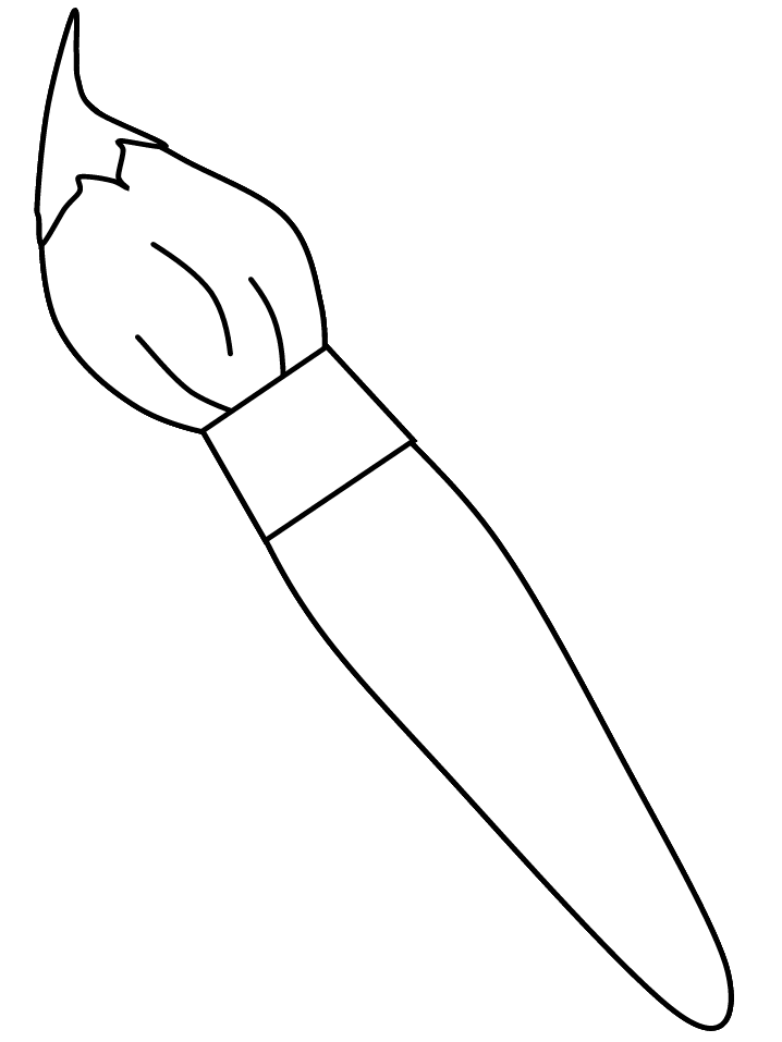 Paintbrush France Coloring Pages