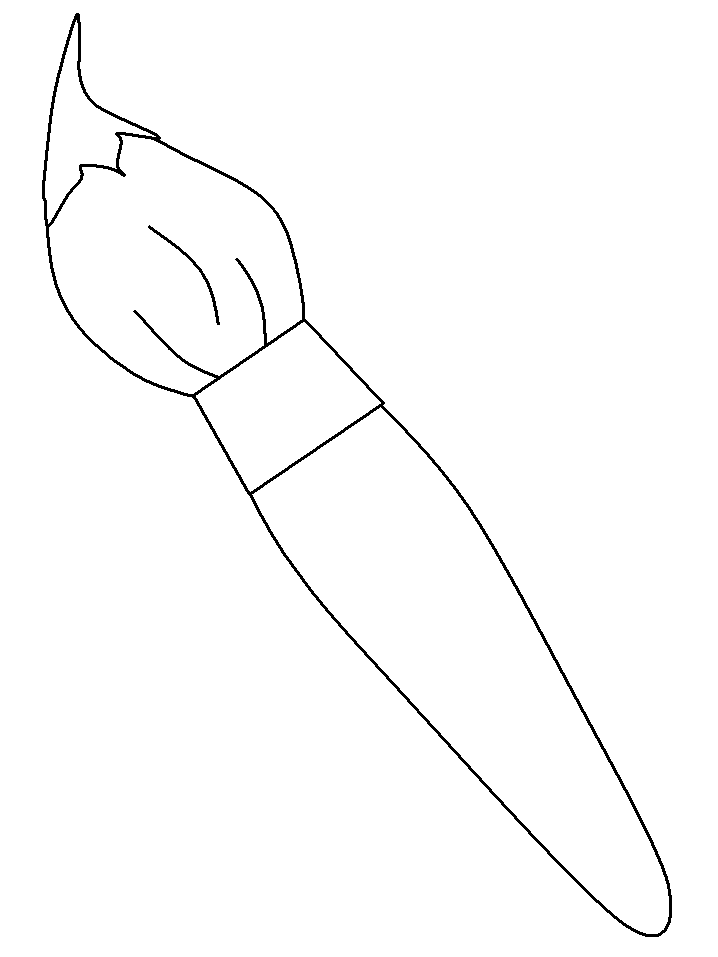 Paintbrush School Coloring Pages | Coloring Page Book