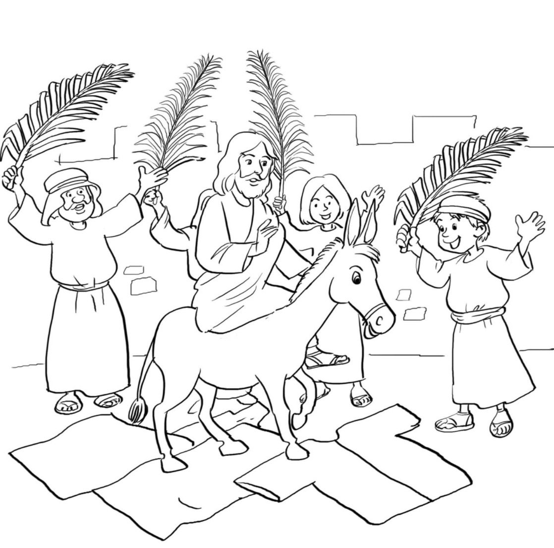 Palm Sunday Coloring Page