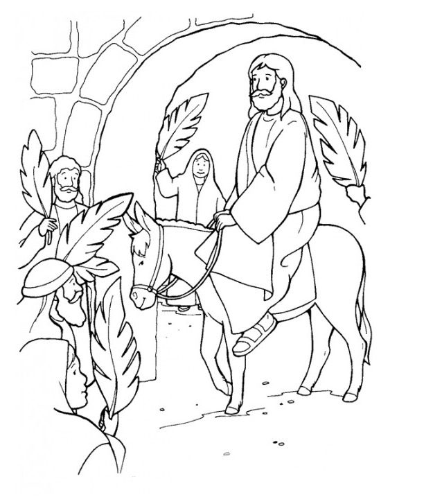 palm sunday coloring page