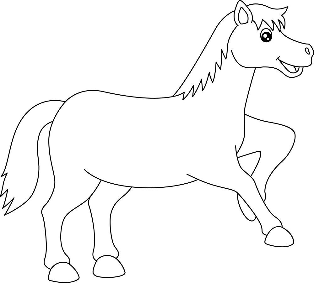 Paned Horse Coloring Pages to Print