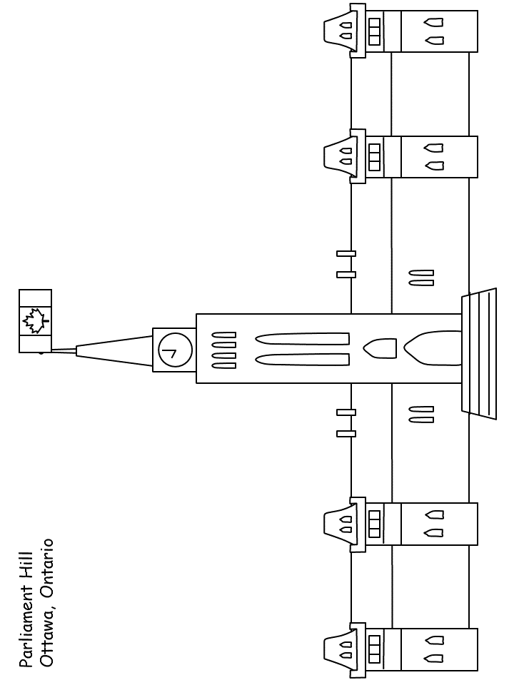 Parliament Hill Canada Coloring Pages