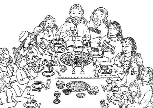 passover feast coloring page