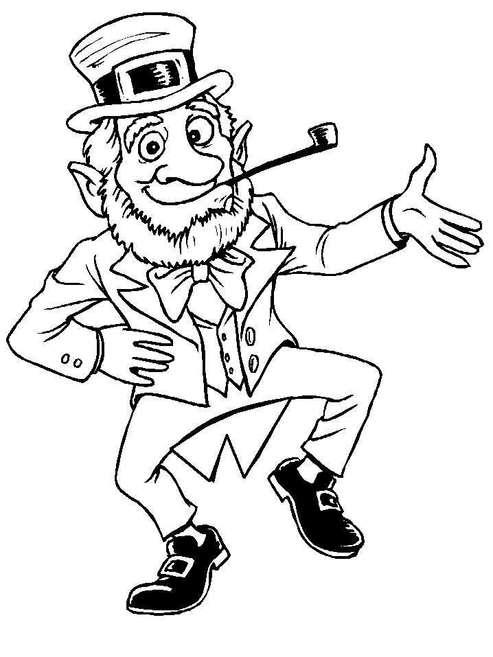 St Patrick Elf Coloring Pages