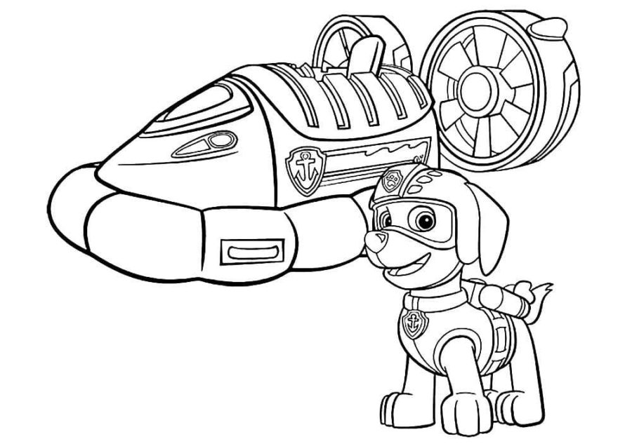 Paw Patrol Boat Coloring Page & coloring book.