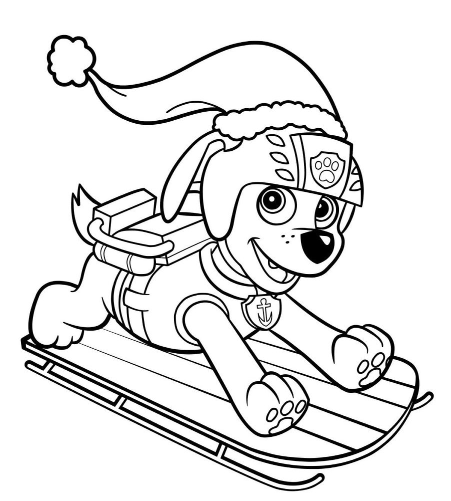 paw patrol coloring pages winter