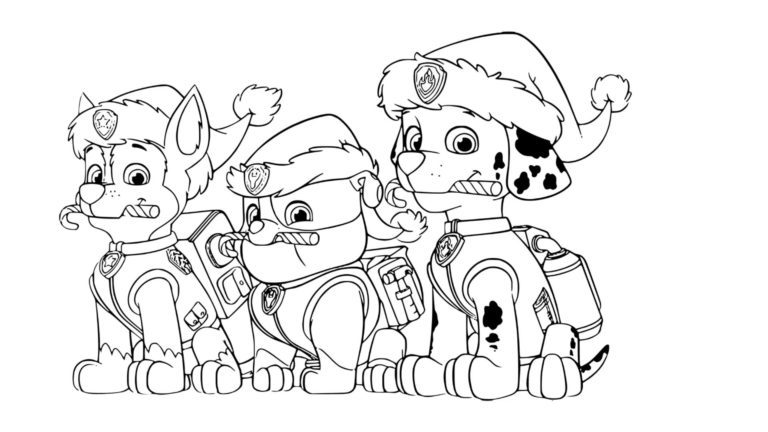 Paw Patrol Winter Coloring Pages For Kids & book for kids.