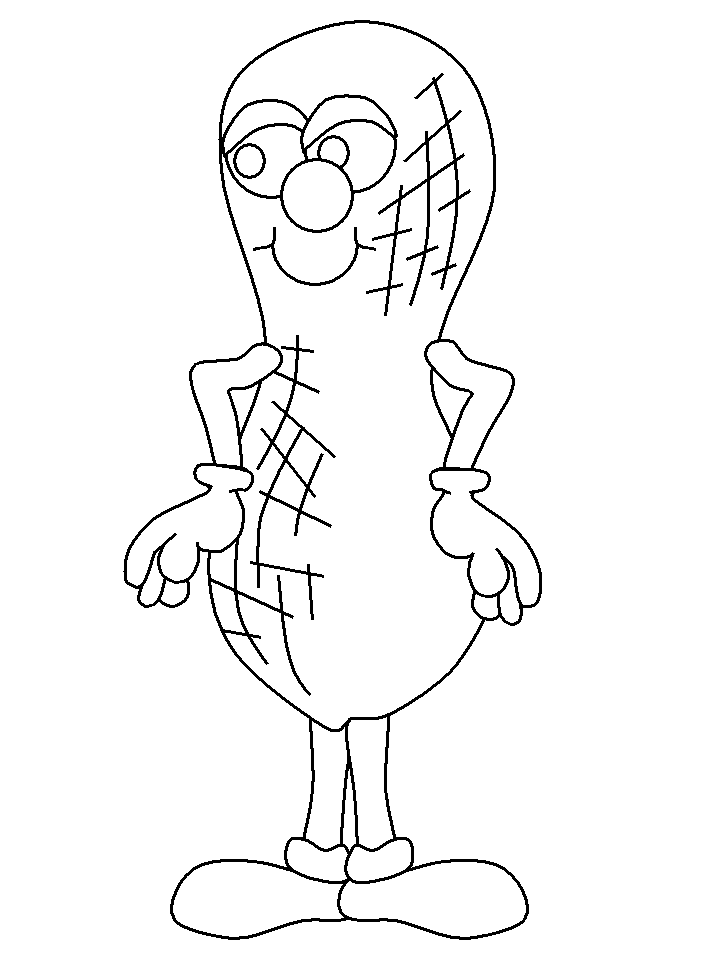 Peanut Fruit Coloring Page