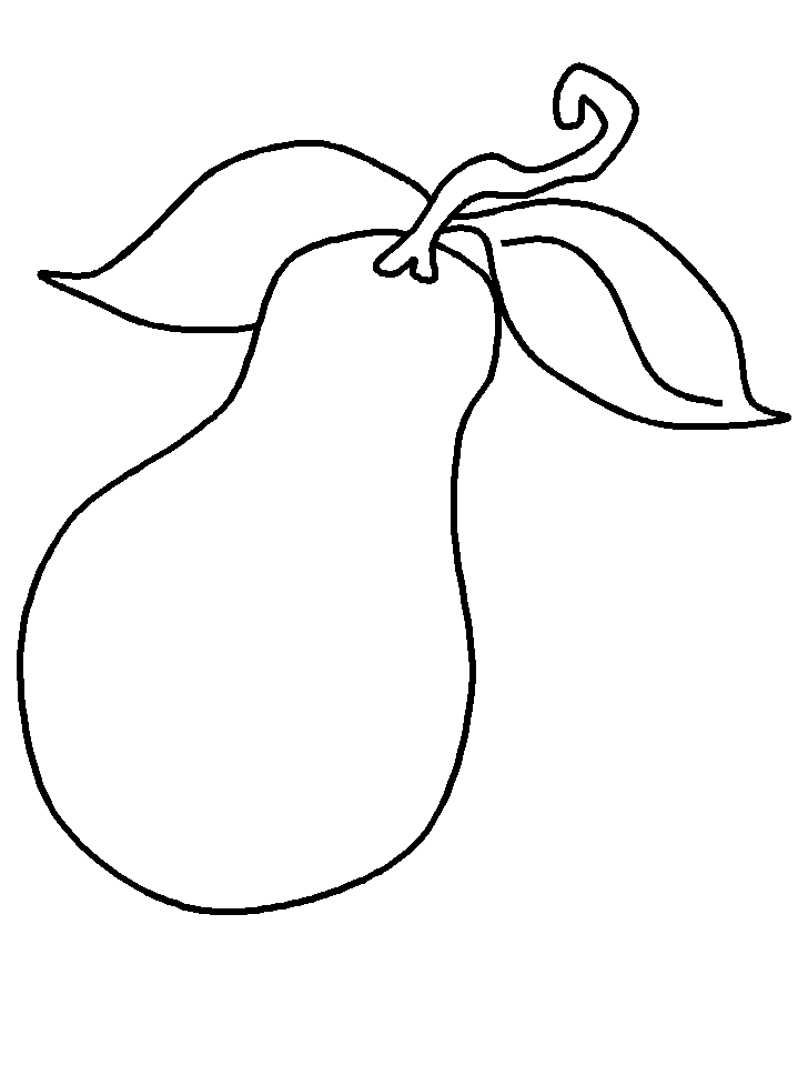Pear Fruit Coloring Pages