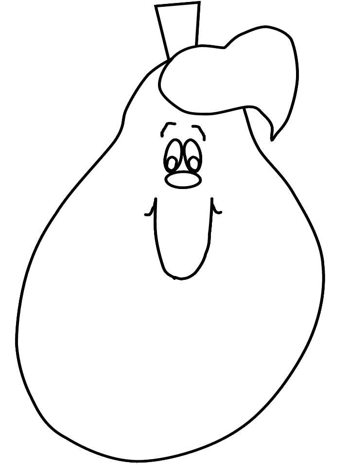Pear Fruit Coloring Page