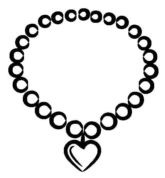 pearl necklace coloring page