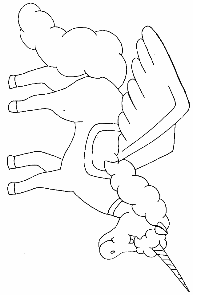 Unicorn Pegasus Coloring Page