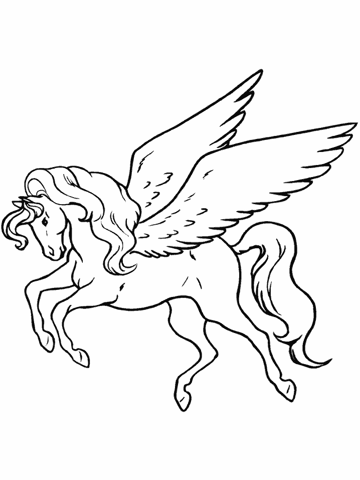 Pegasus Coloring Page For Kids