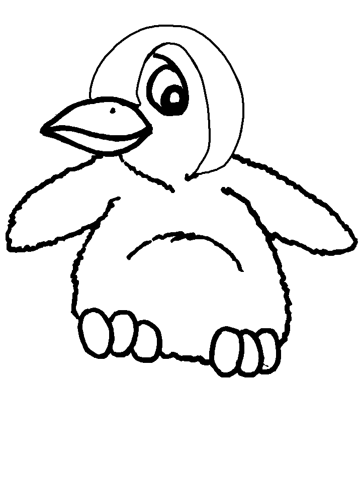 Coloring Pages of a Penguin