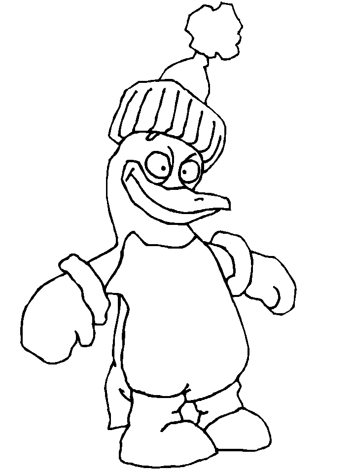 Christmas Penguin Coloring Pages