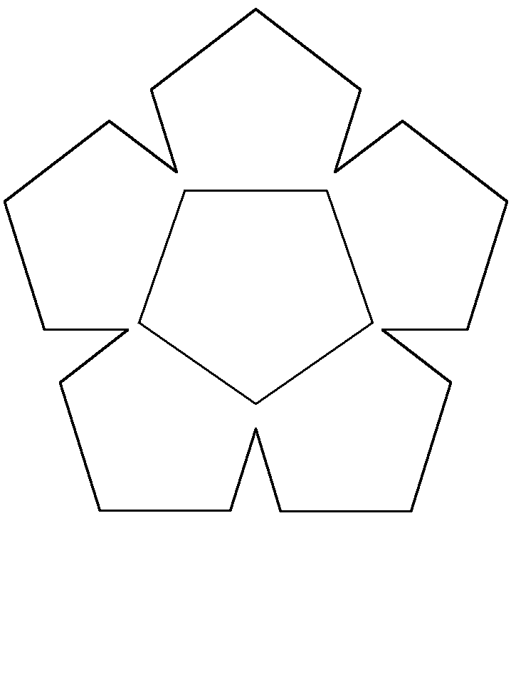 Pentagon Flower Simple-shapes Coloring Pages