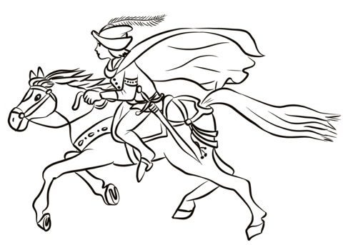peter pan on a horse coloring pages