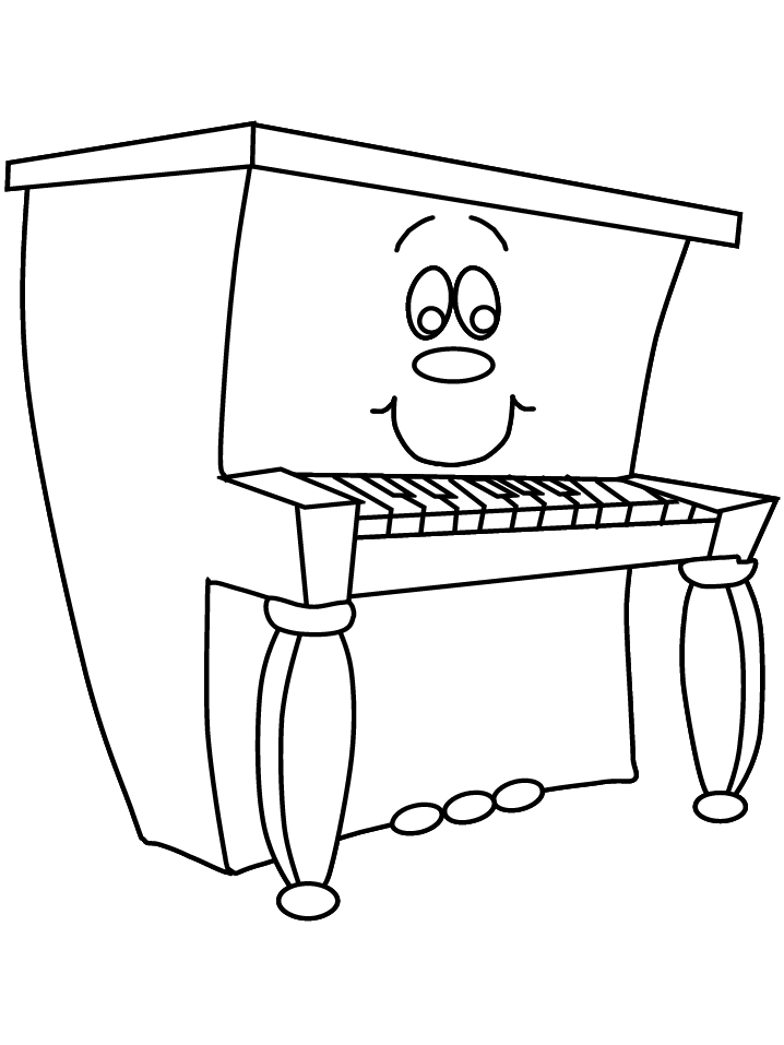 Piano Music Coloring Pages