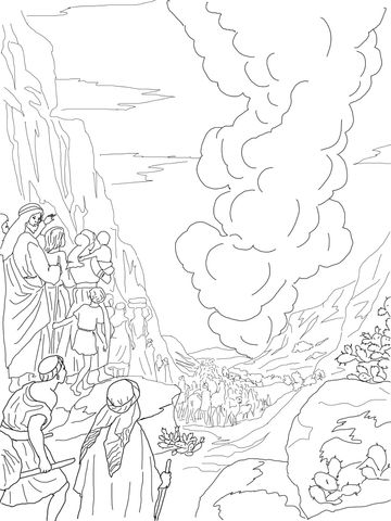 Pillar of Cloud and Fire Coloring Pages