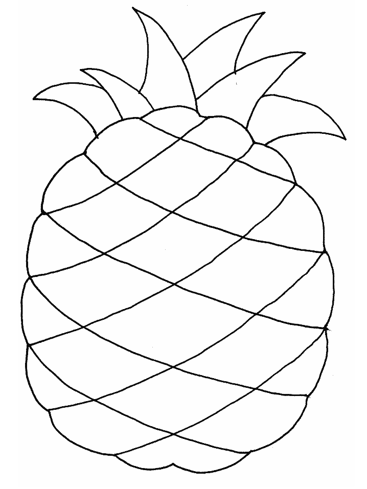 Download Pineapple Fruit Coloring Pages coloring page & book for kids.
