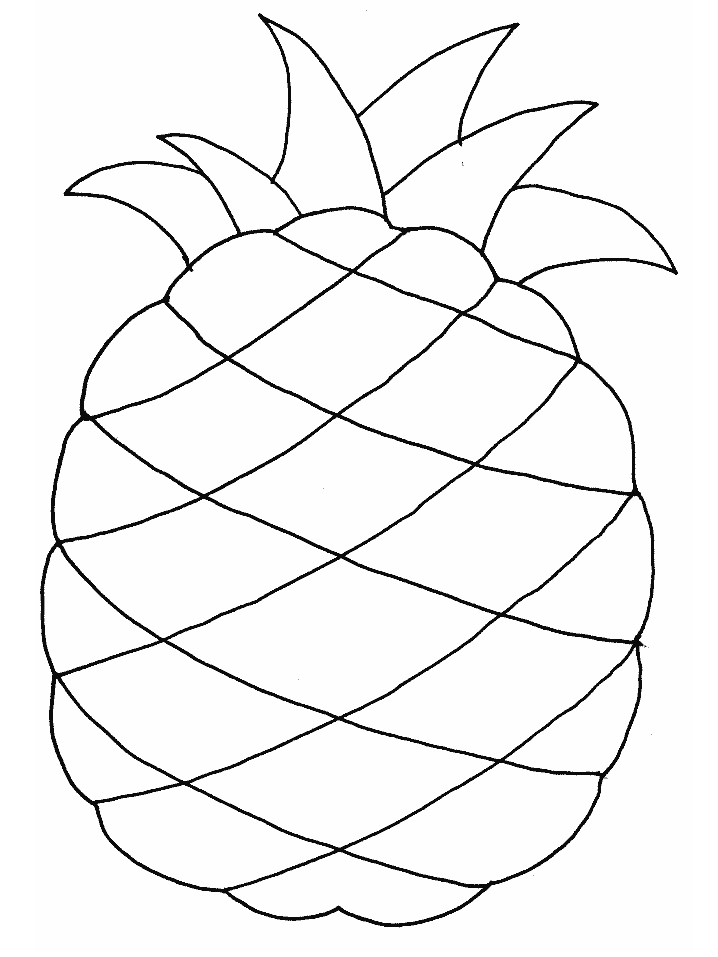 Pineapple Fruit Coloring Pages