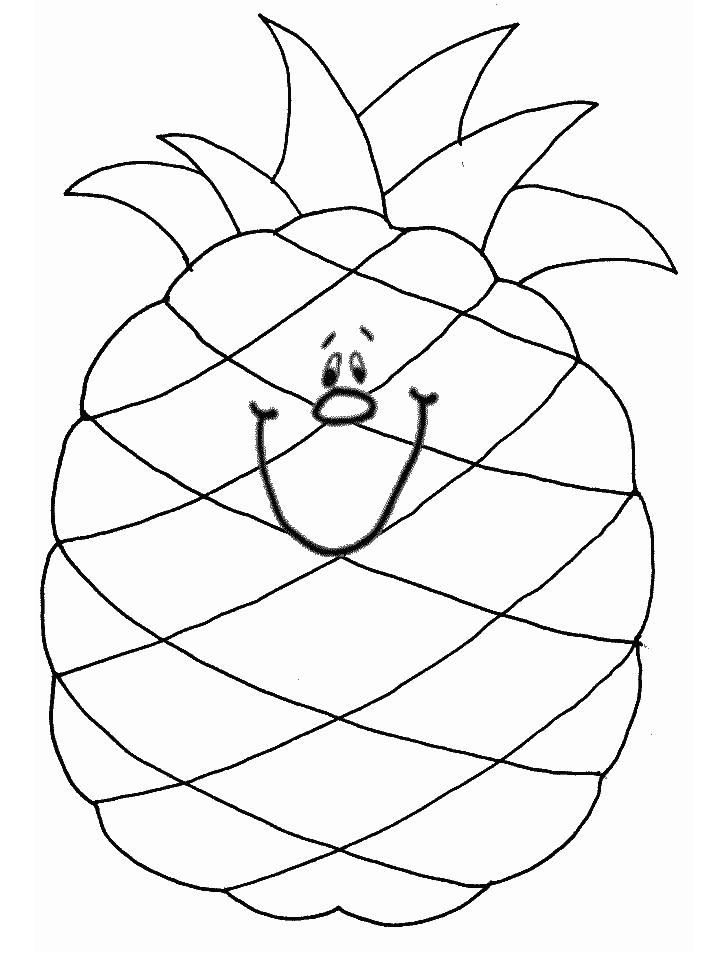 Pineapple Fruit Coloring Page