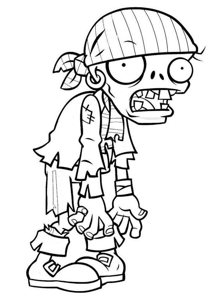 pirate zombie coloring pages