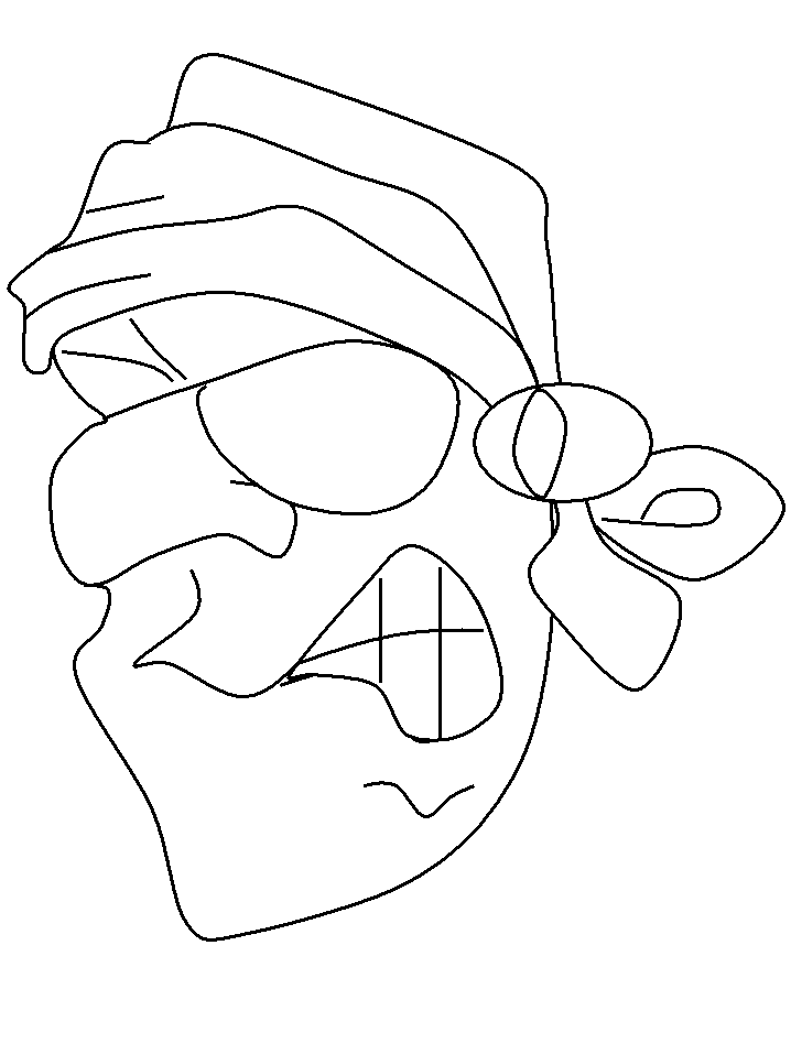 Pirate Face Coloring Pages