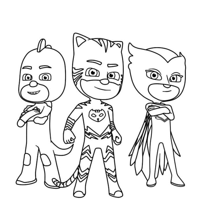 Pj Mask Coloring Page