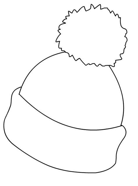 plain winter hats coloring pages templates