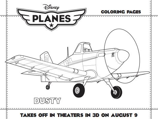 Planes Dusty coloring page