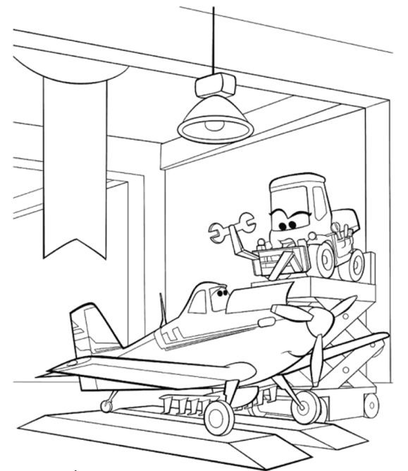 Planes Movie Coloring Page