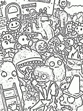 Plant vs Zombie 2 Coloring Pages & coloring book.